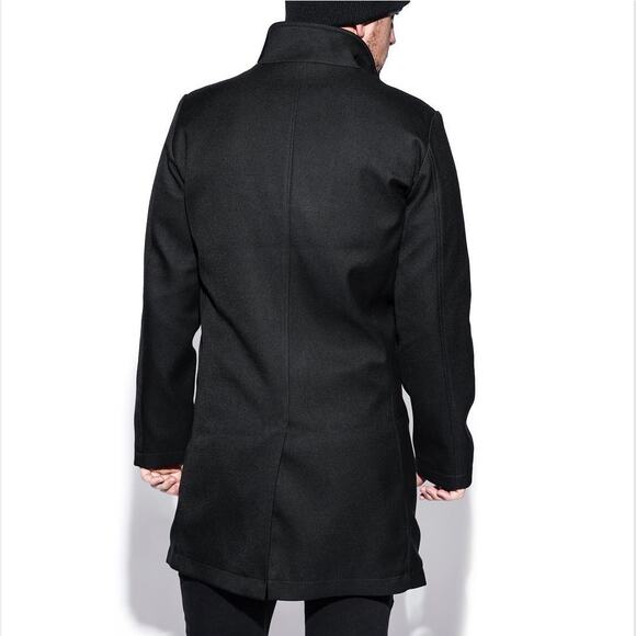 BLACKCRAFT CULT Bateman Trench Coat Black Sz M Gothic Occult Dark Aesthetic - Picture 4 of 10